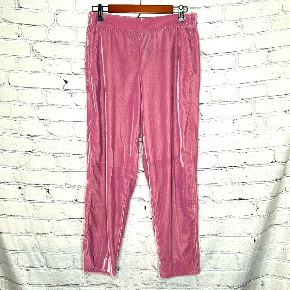 J. Crew Mercantile Pink Velvet Pants Size 6 Excelllent Condition